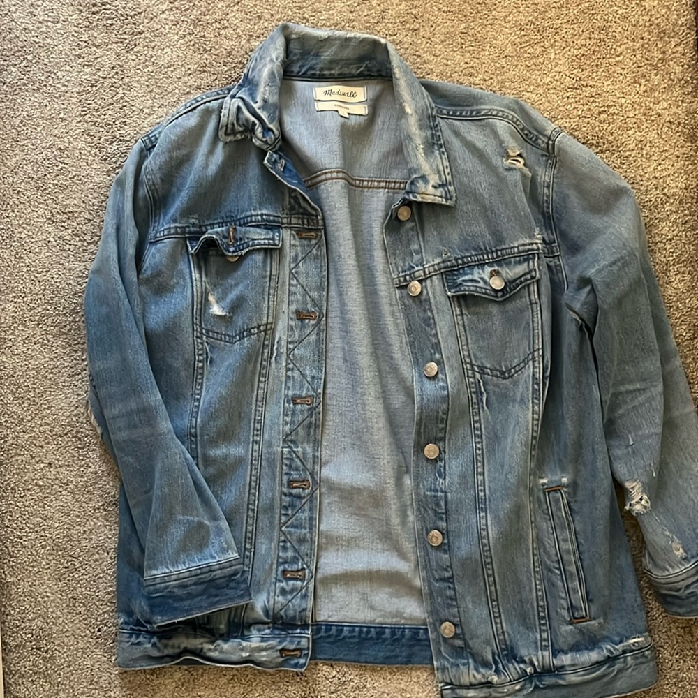 Oversized madewell denim jacket